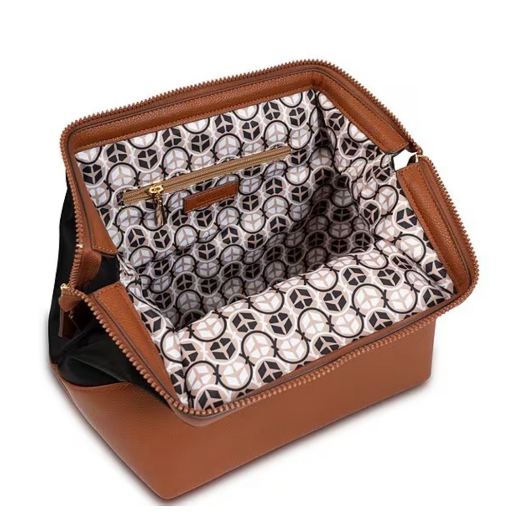 Southern Living Canvas Cosmetic Case in Brown and Tan - Picture 3 of 8